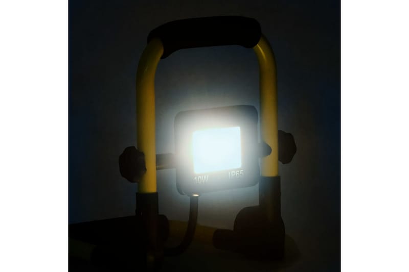 LED-flomlys med håndtak 10 W kaldhvit - Svart - Lyskaster - Utebelysning - Fasadebelysning