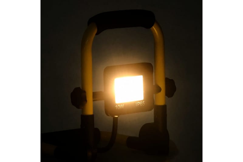 LED-flomlys med håndtak 10 W - Svart - Lyskaster - Utebelysning - Fasadebelysning