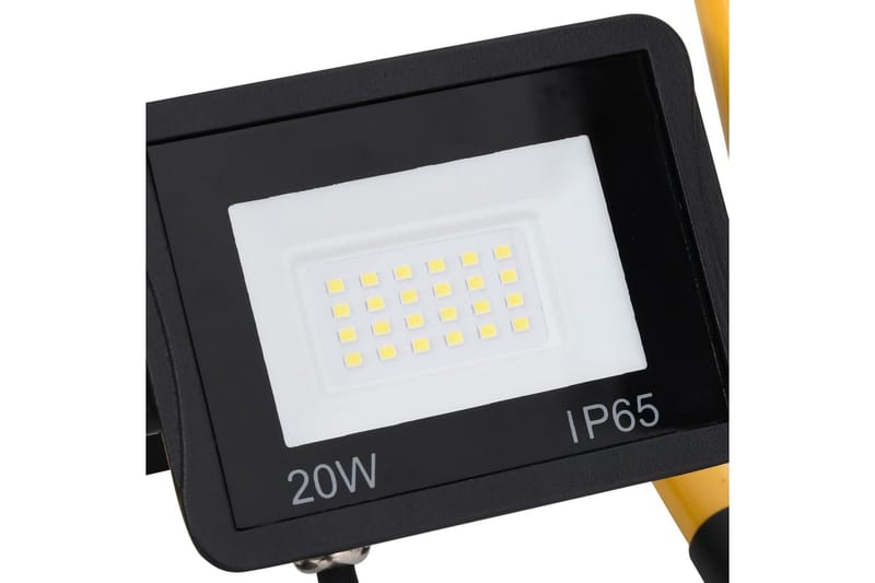 LED-flomlys med håndtak 20 W varmhvit - Svart - Belysning - Utebelysning