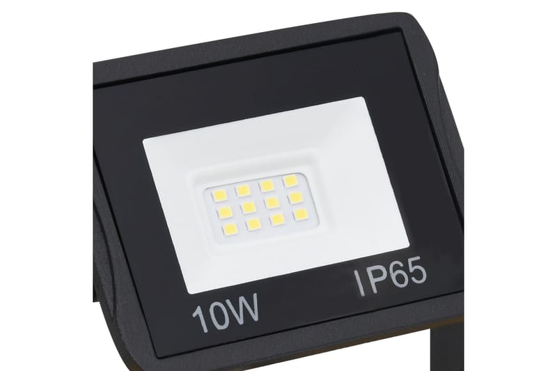 LED-flomlys med håndtak 2x10 W varmhvit - Svart - Belysning - Utebelysning