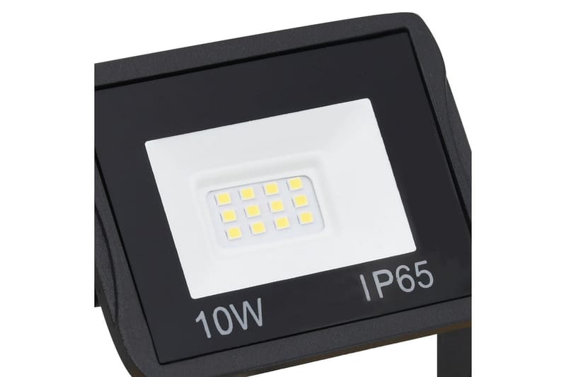 LED-flomlys med håndtak 2x10 W varmhvit - Svart - Lyskaster - Utebelysning - Fasadebelysning