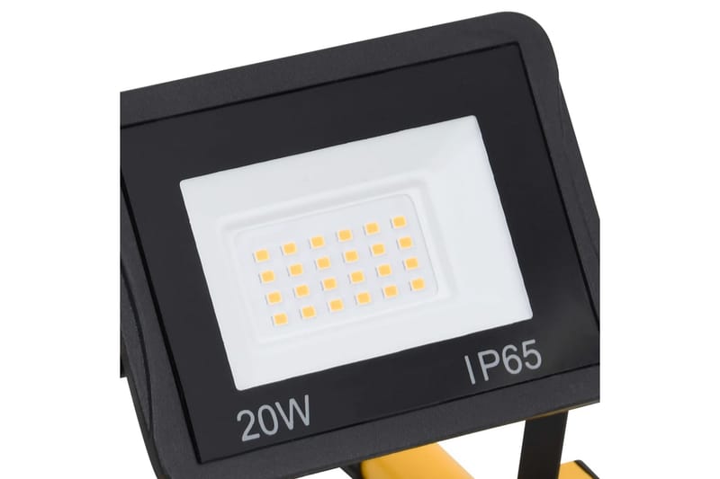 LED-flomlys med håndtak 2x20 W kaldhvit - Svart - Belysning - Utebelysning