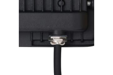 LED-flomlys med håndtak 2x30 W kaldhvit - Svart - Belysning - Utebelysning