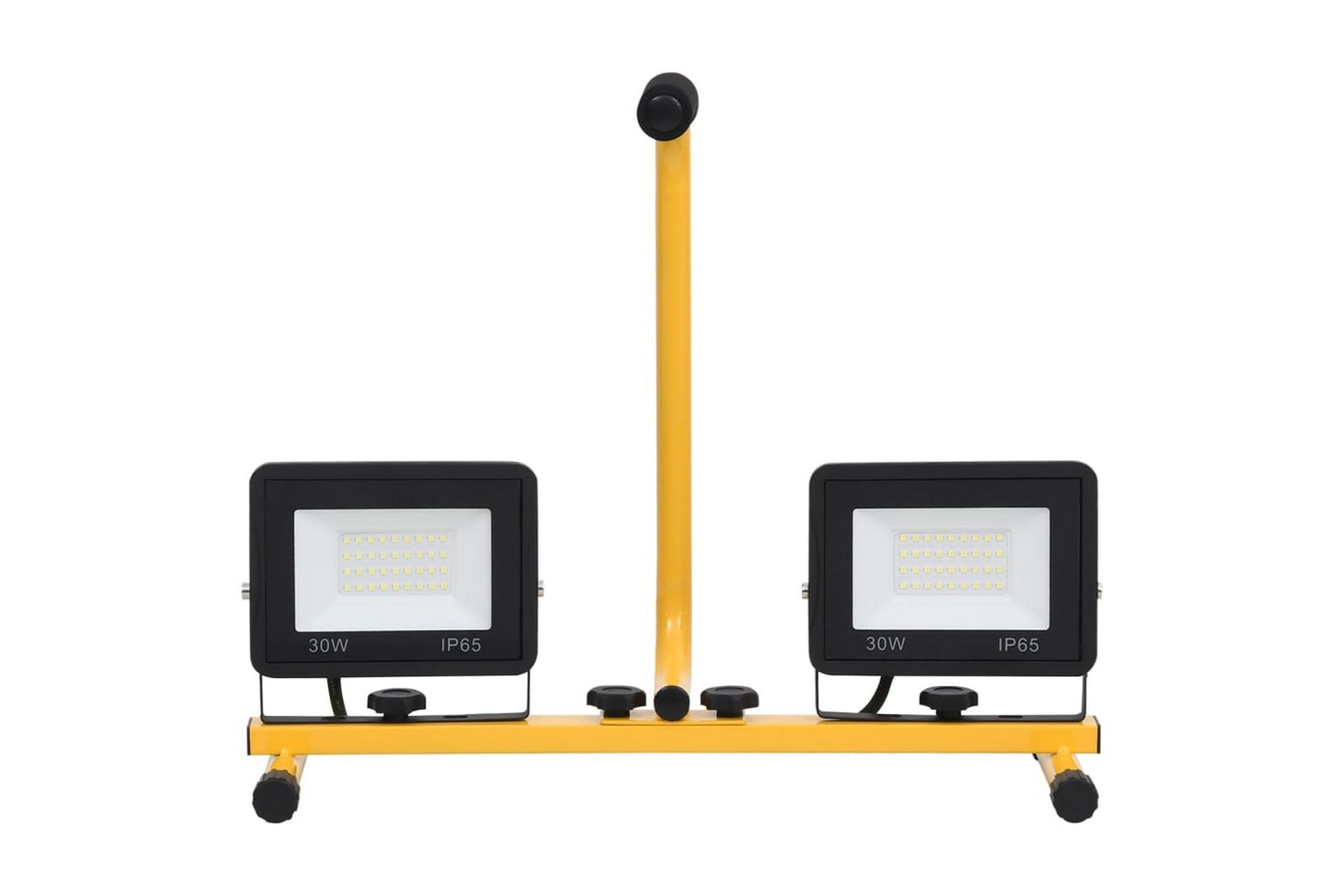 LED-flomlys med håndtak 2x30 W kaldhvit - Svart - Belysning - Utebelysning