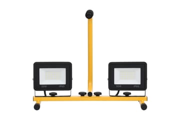 LED-flomlys med håndtak 2x30 W kaldhvit - Svart - Belysning - Utebelysning