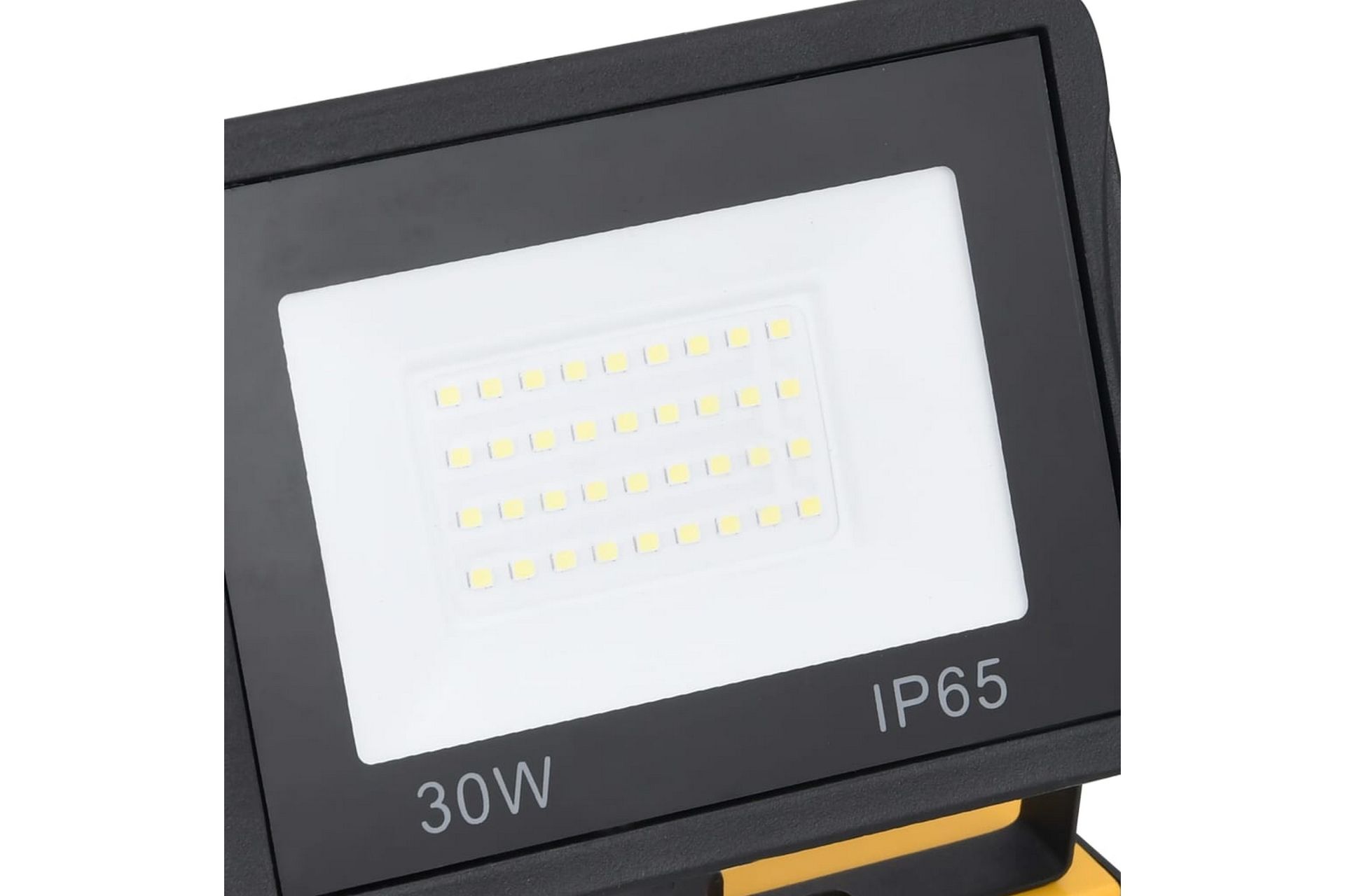 LED-flomlys med håndtak 2x30 W kaldhvit - Svart - Belysning - Utebelysning