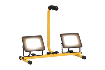LED-flomlys med håndtak 2x30 W varmhvit - Svart - Belysning - Utebelysning