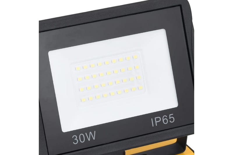 LED-flomlys med håndtak 2x30 W varmhvit - Svart - Belysning - Utebelysning