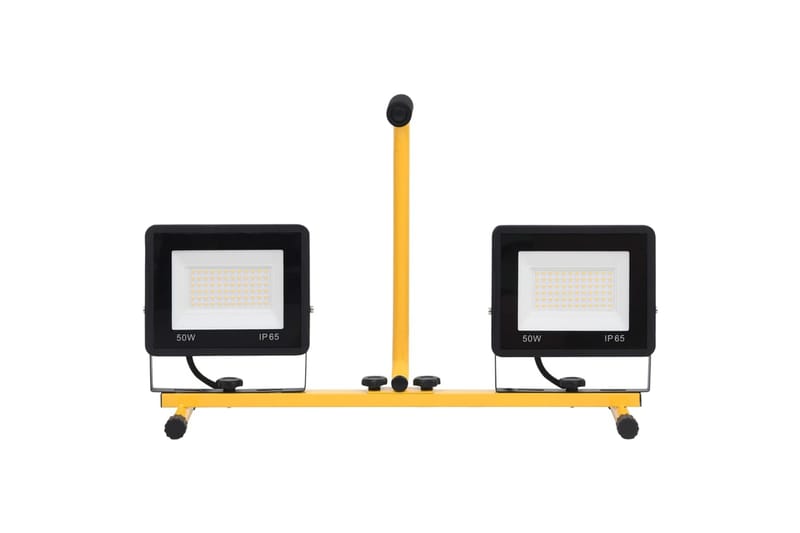 LED-flomlys med håndtak 2x50 W varmhvit - Svart - Belysning - Utebelysning