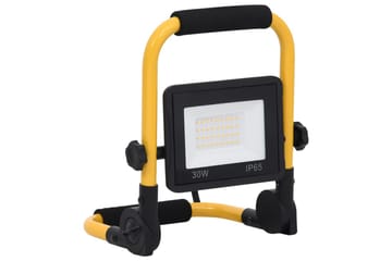 LED-flomlys med håndtak 30 W varmhvit - Svart - Belysning - Utebelysning