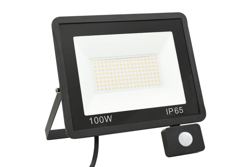 LED-flomlys med sensor 100 W kaldhvit - Svart - Belysning - Utebelysning