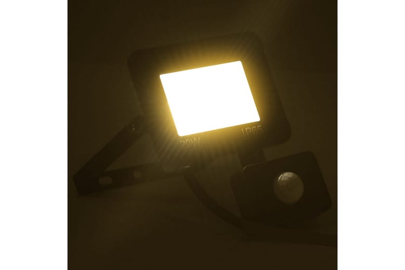 LED-flomlys med sensor 20 W varmhvit - Svart - Belysning - Utebelysning