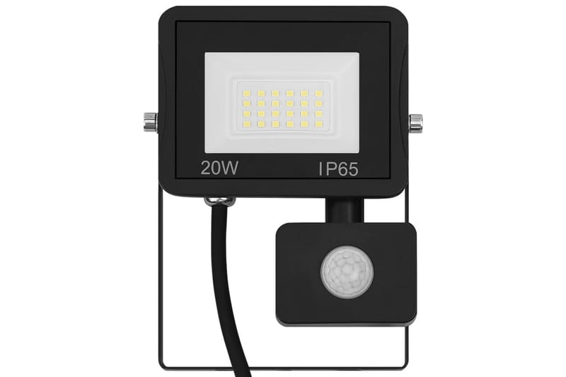 LED-flomlys med sensor 20 W varmhvit - Svart - Belysning - Utebelysning