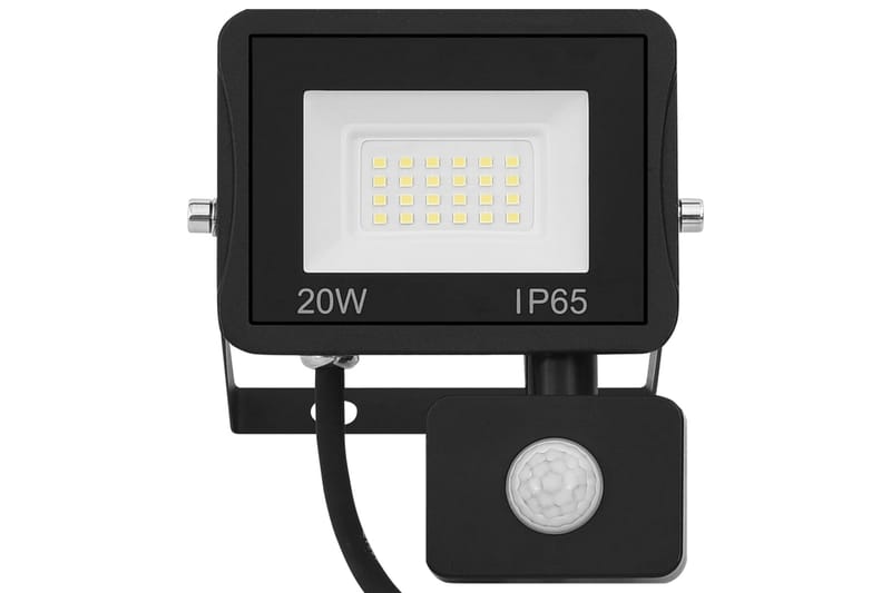 LED-flomlys med sensor 20 W varmhvit - Svart - Belysning - Utebelysning