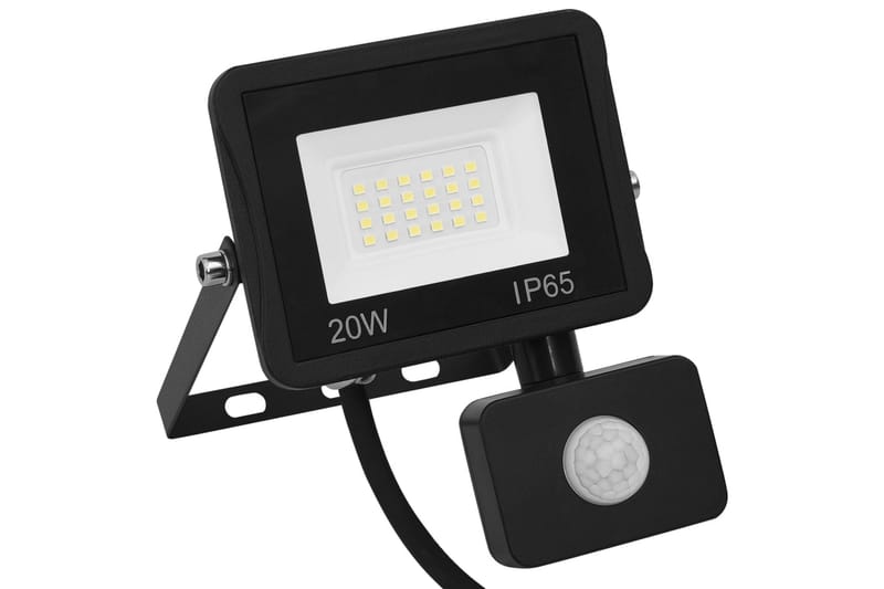 LED-flomlys med sensor 20 W varmhvit - Svart - Belysning - Utebelysning