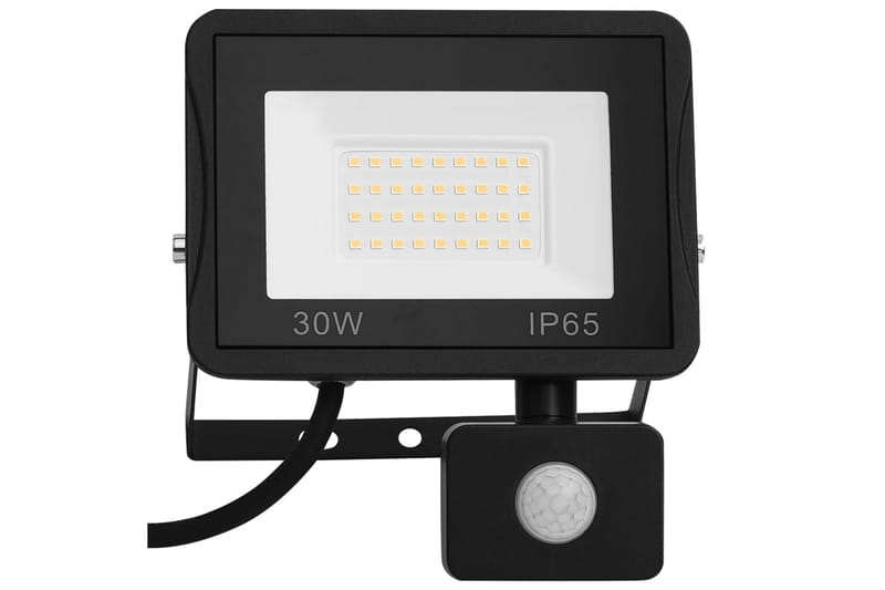 LED-flomlys med sensor 30 W kaldhvit - Svart - Belysning - Utebelysning