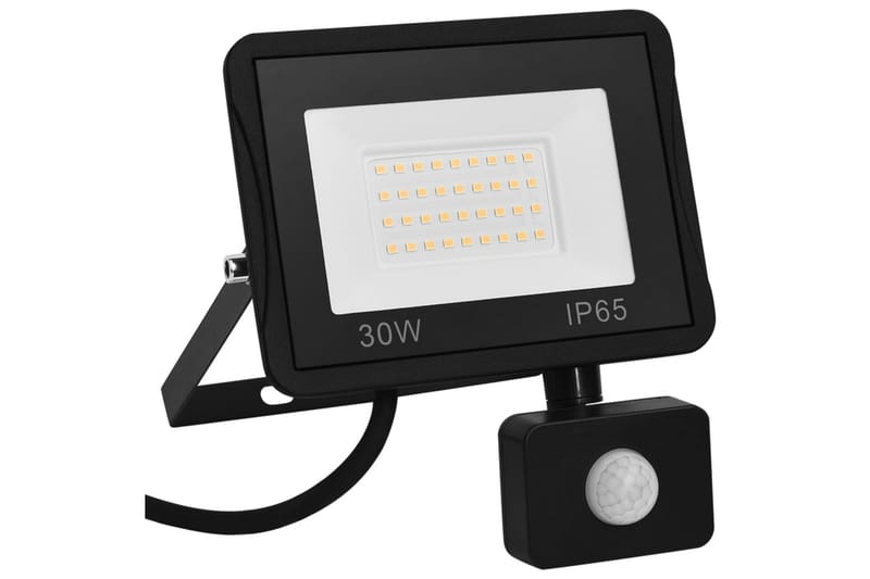 LED-flomlys med sensor 30 W kaldhvit - Svart - Belysning - Utebelysning