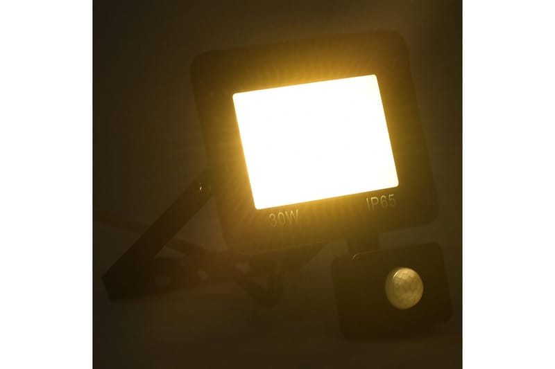 LED-flomlys med sensor 30 W varmhvit - Svart - Belysning - Utebelysning