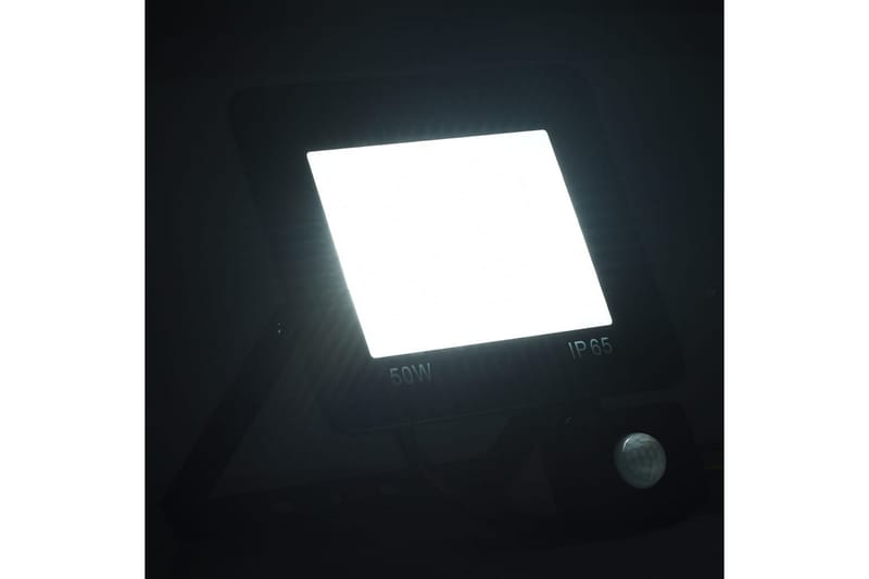 LED-flomlys med sensor 50 W kaldhvit - Svart - Belysning - Utebelysning