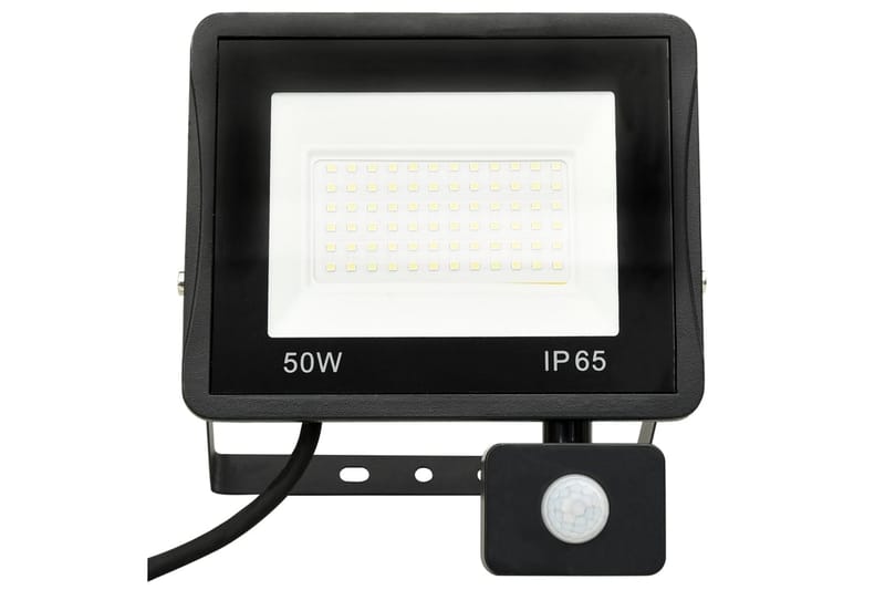 LED-flomlys med sensor 50 W varmhvit - Svart - Belysning - Utebelysning