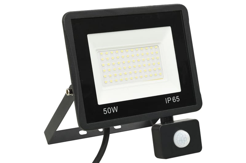 LED-flomlys med sensor 50 W varmhvit - Svart - Belysning - Utebelysning
