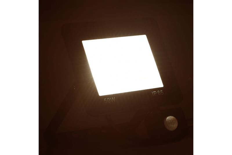 LED-flomlys med sensor 50 W varmhvit - Svart - Belysning - Utebelysning