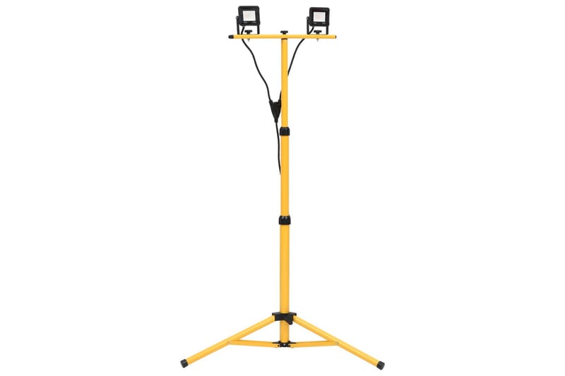 LED-flomlys med stativ 2x10 W varmhvit - Svart - Belysning - Utebelysning