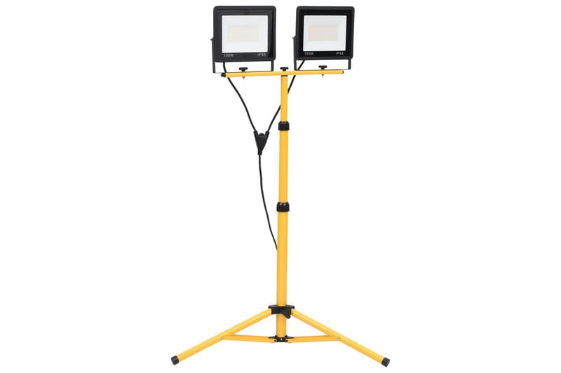 LED-flomlys med stativ 2x100 W kaldhvit - Svart - Belysning - Utebelysning