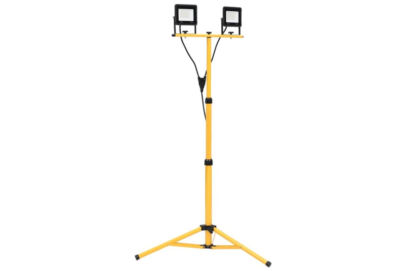 LED-flomlys med stativ 2x30 W varmhvit - Svart - Belysning - Utebelysning
