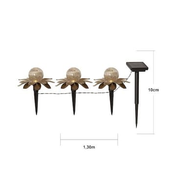 Lilly solcelledekorasjon 130 cm - gull - Belysning - Utebelysning - Solcelle utelys & solcellelamper
