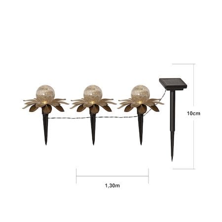 Lilly solcelledekorasjon 130 cm - gull - Belysning - Utebelysning - Solcelle utelys & solcellelamper