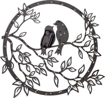 Love Birds solcelledekorasjon 40 cm - svart - Belysning - Utebelysning - Solcelle utelys & solcellelamper