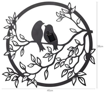 Love Birds solcelledekorasjon 40 cm - svart - Belysning - Utebelysning - Solcelle utelys & solcellelamper