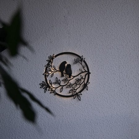 Love Birds solcelledekorasjon 40 cm - svart - Belysning - Utebelysning - Solcelle utelys & solcellelamper