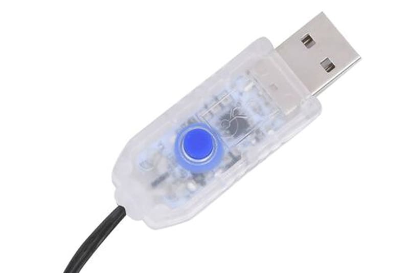 Lysslynge med 400 lysdioder 40 m 8 lyseffekter IP44 varmhvit - Belysning - Utebelysning - Lyslenke