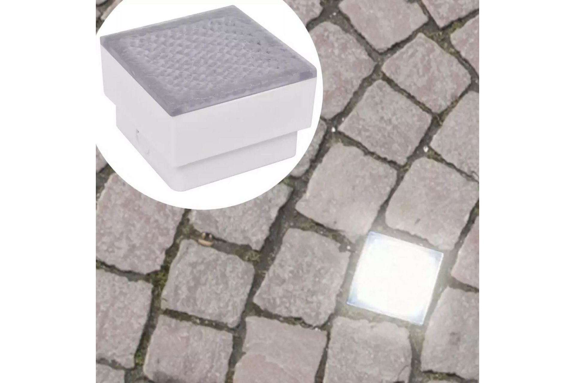 2 LED nedfelte lys 100 x 100 x 68 mm - Hvit - Belysning - Utebelysning - Markbelysning
