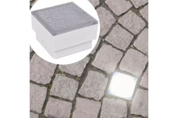2 LED nedfelte lys 100 x 100 x 68 mm - Hvit - Belysning - Utebelysning - Markbelysning
