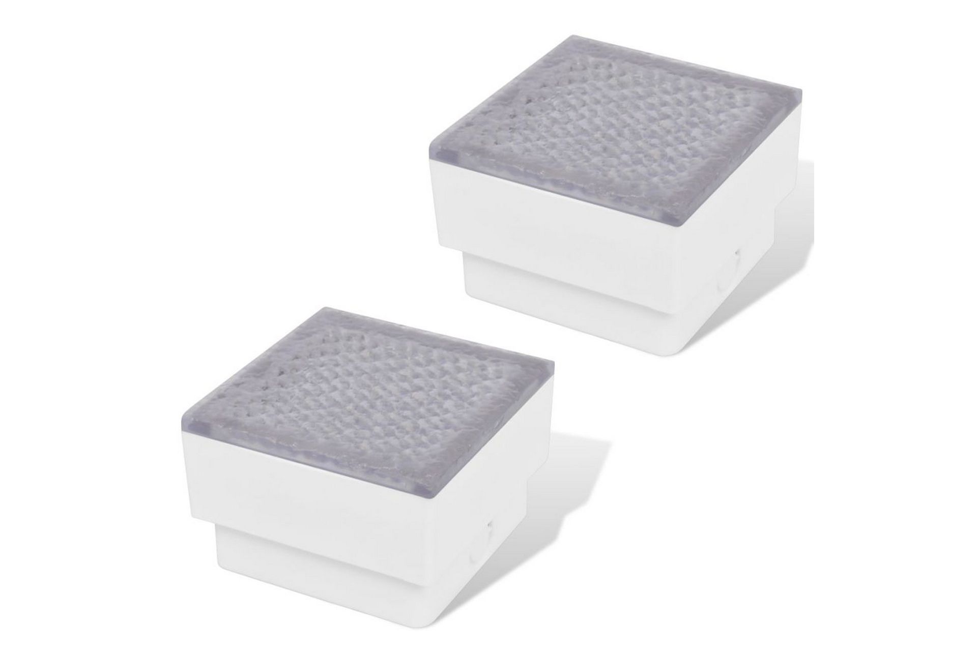 2 LED nedfelte lys 100 x 100 x 68 mm - Hvit - Belysning - Utebelysning - Markbelysning