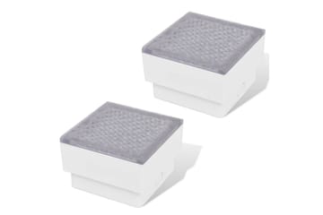 2 LED nedfelte lys 100 x 100 x 68 mm - Hvit - Belysning - Utebelysning - Markbelysning