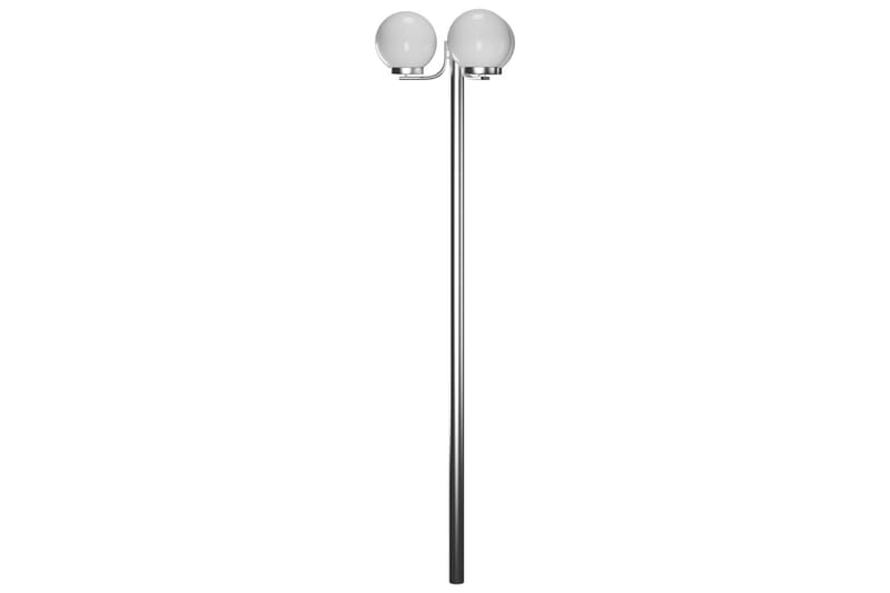 Hage lamp stolpe 3 lamper 220 cm - Hvit/Rustfritt Stål - Belysning - Utebelysning - Markbelysning