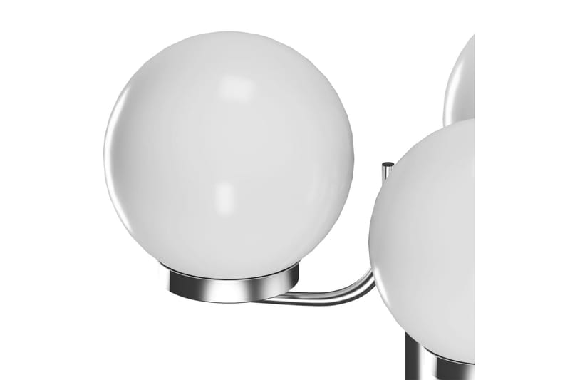 Hage lamp stolpe 3 lamper 220 cm - Hvit/Rustfritt Stål - Utebelysning - Markbelysning - Entrébelysning
