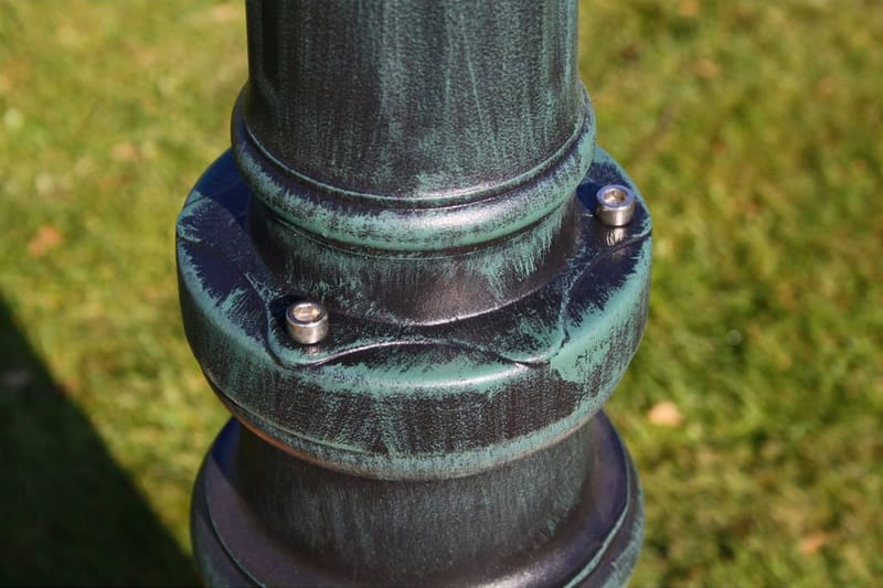 Hagelampe 2-armet 230 cm mørkegrønn/svart aluminum - Mørkegrønn - Belysning - Utebelysning - Markbelysning
