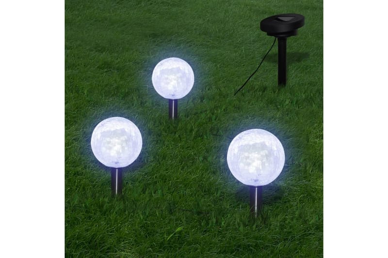 Hagelys 6 stk LED med jordspyd og solcellepaneler - Belysning - Utebelysning - Markbelysning