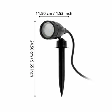 Hagespotlight Nema 1 med Jordspidd - 60 cm - Belysning - Utebelysning - Markbelysning - Hagespotlight