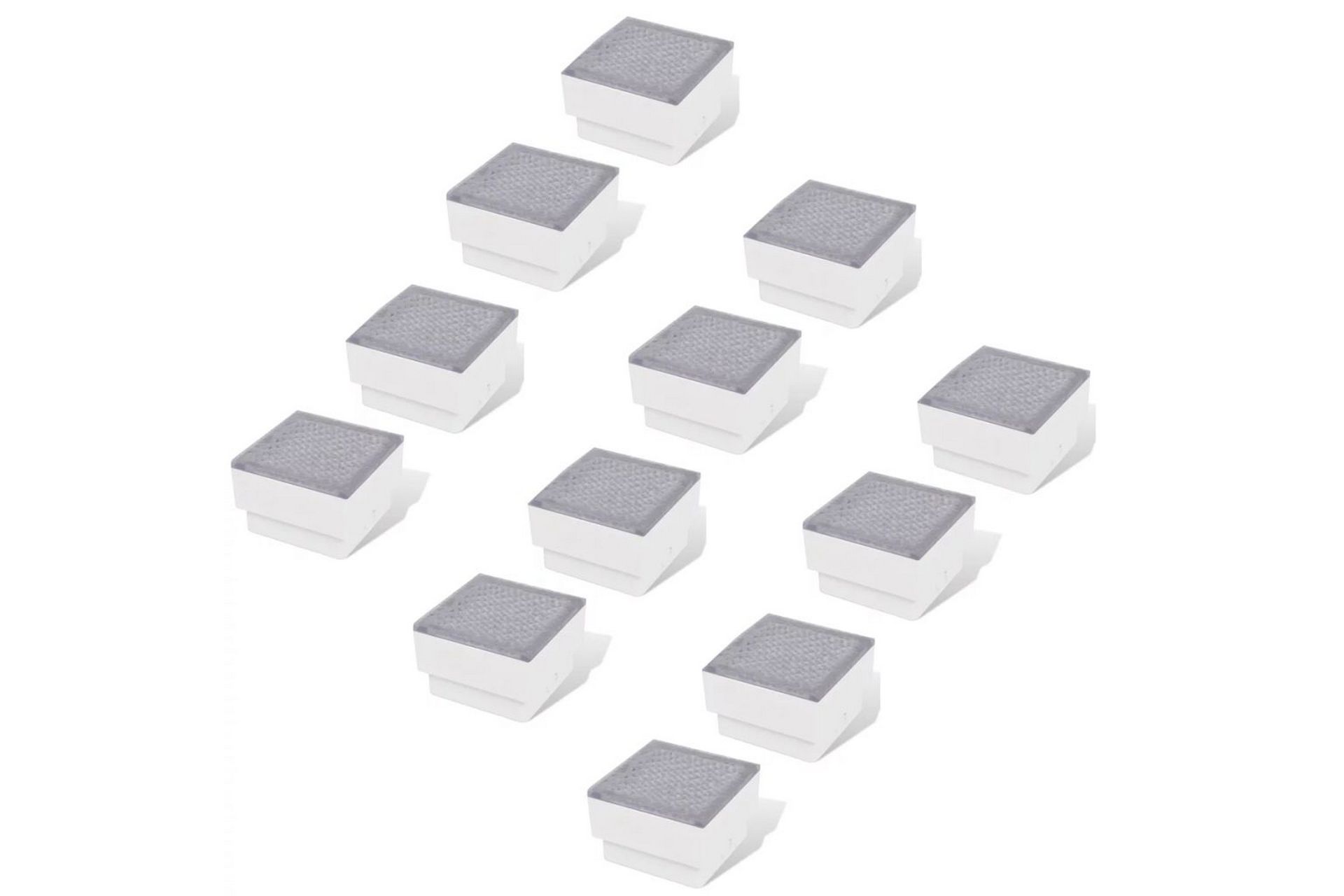 LED-bakkelys 12 stk 100x100x68 mm - Hvit - Belysning - Utebelysning - Markbelysning