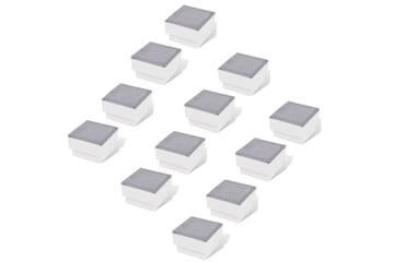 LED-bakkelys 12 stk 100x100x68 mm - Hvit - Belysning - Utebelysning - Markbelysning