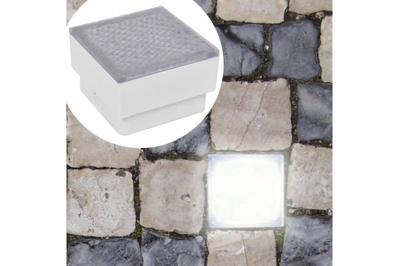 LED-bakkelys 6 stk 100x100x68 mm - Hvit - Belysning - Utebelysning - Markbelysning