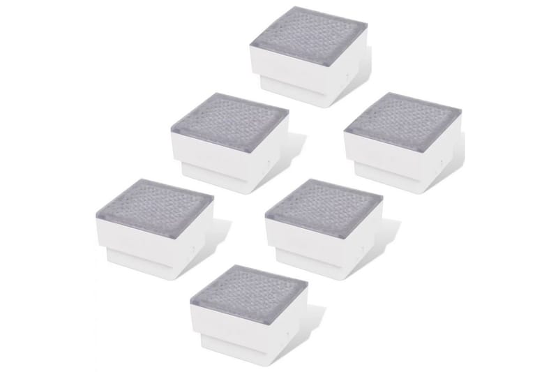 LED-bakkelys 6 stk 100x100x68 mm - Hvit - Belysning - Utebelysning - Markbelysning