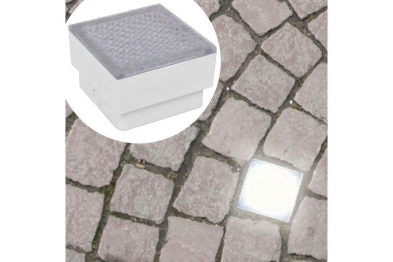LED-bakkelys 6 stk 100x100x68 mm - Hvit - Belysning - Utebelysning - Markbelysning