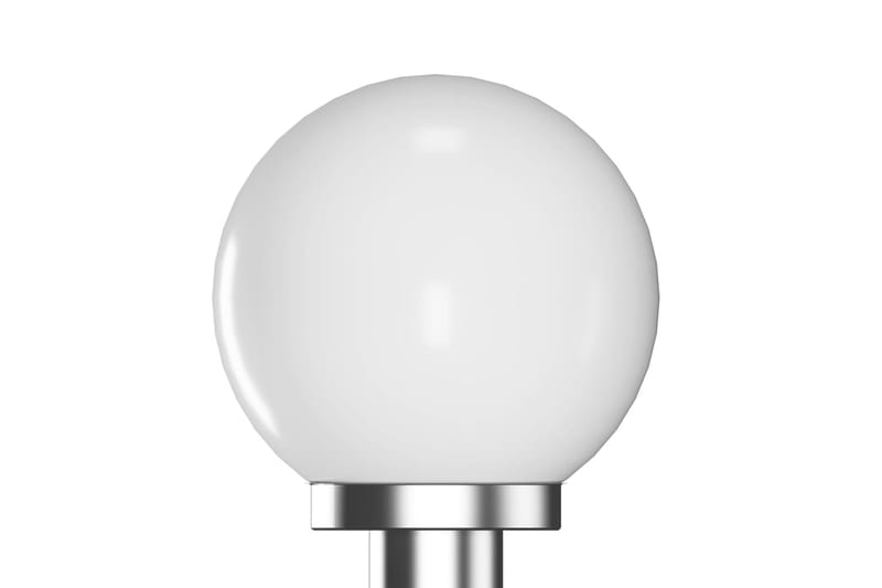 Lyktestolpe, 1 lys 110cm - Hvit/Rustfritt Stål - Utebelysning - Markbelysning - Entrébelysning